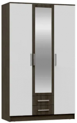  Шкаф 3-х дверный Мартина Дуб венге/Белый глянец